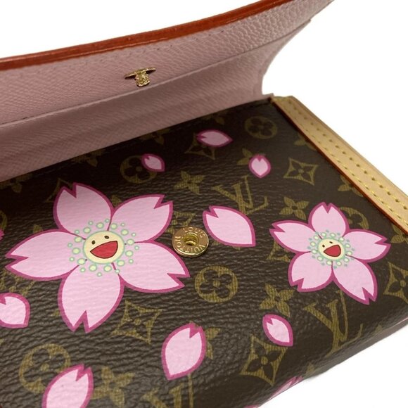Auth LOUIS VUITTON LV x TM Porte Foyle Victorine M13427 cherry brown - - Picture 10 of 11